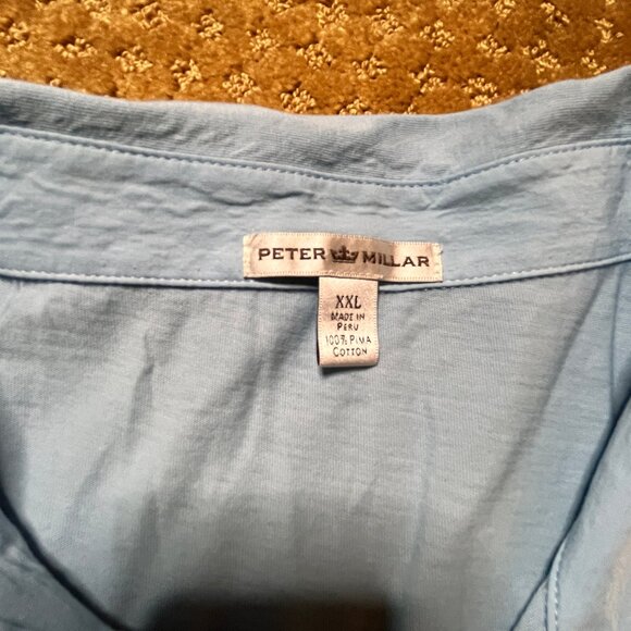 Peter Millar XXL Light Blue Conway Farms Golf Club 100% Cotton Golf Polo Shirt - Picture 7 of 12